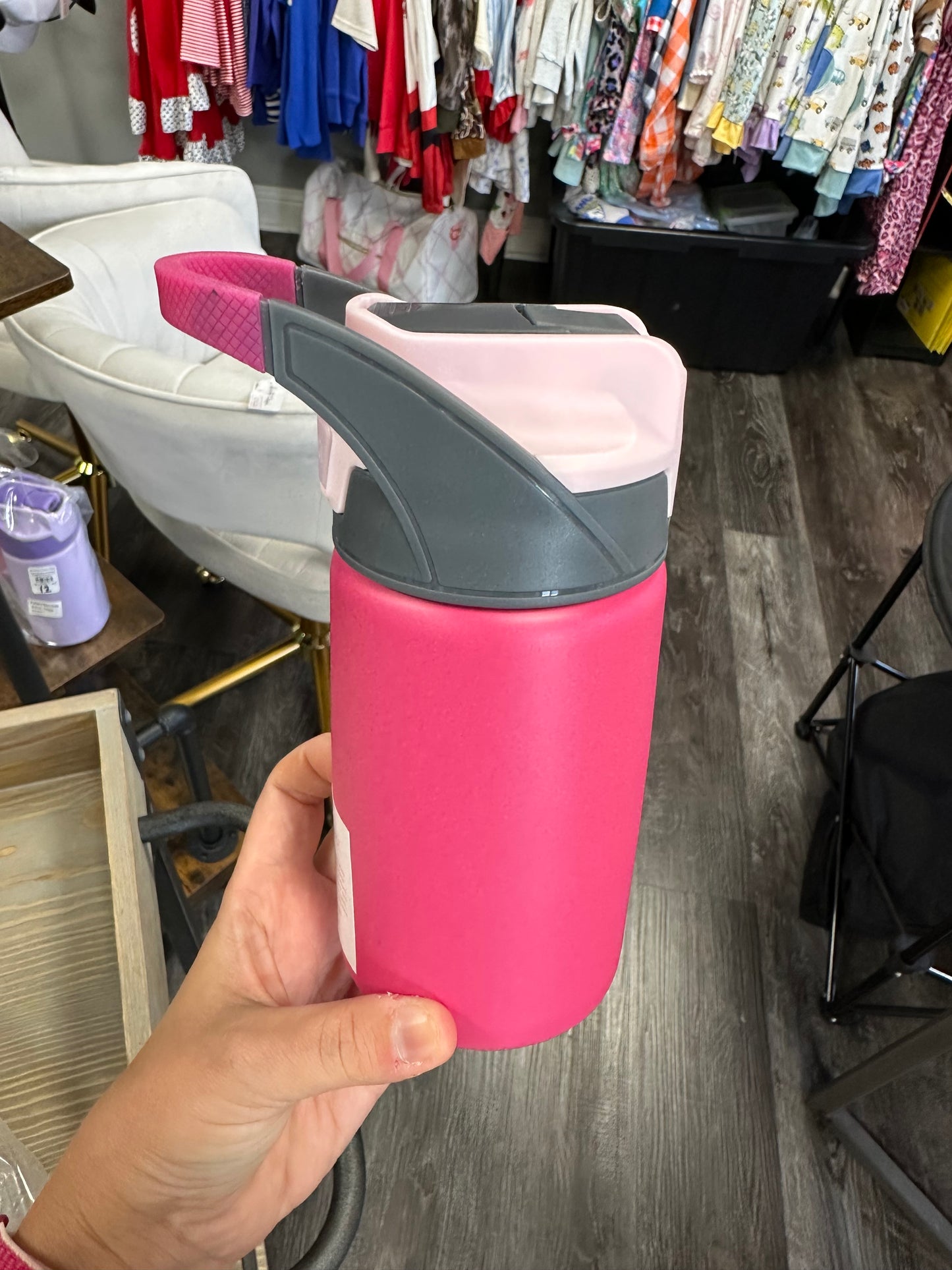 Pink water bottle