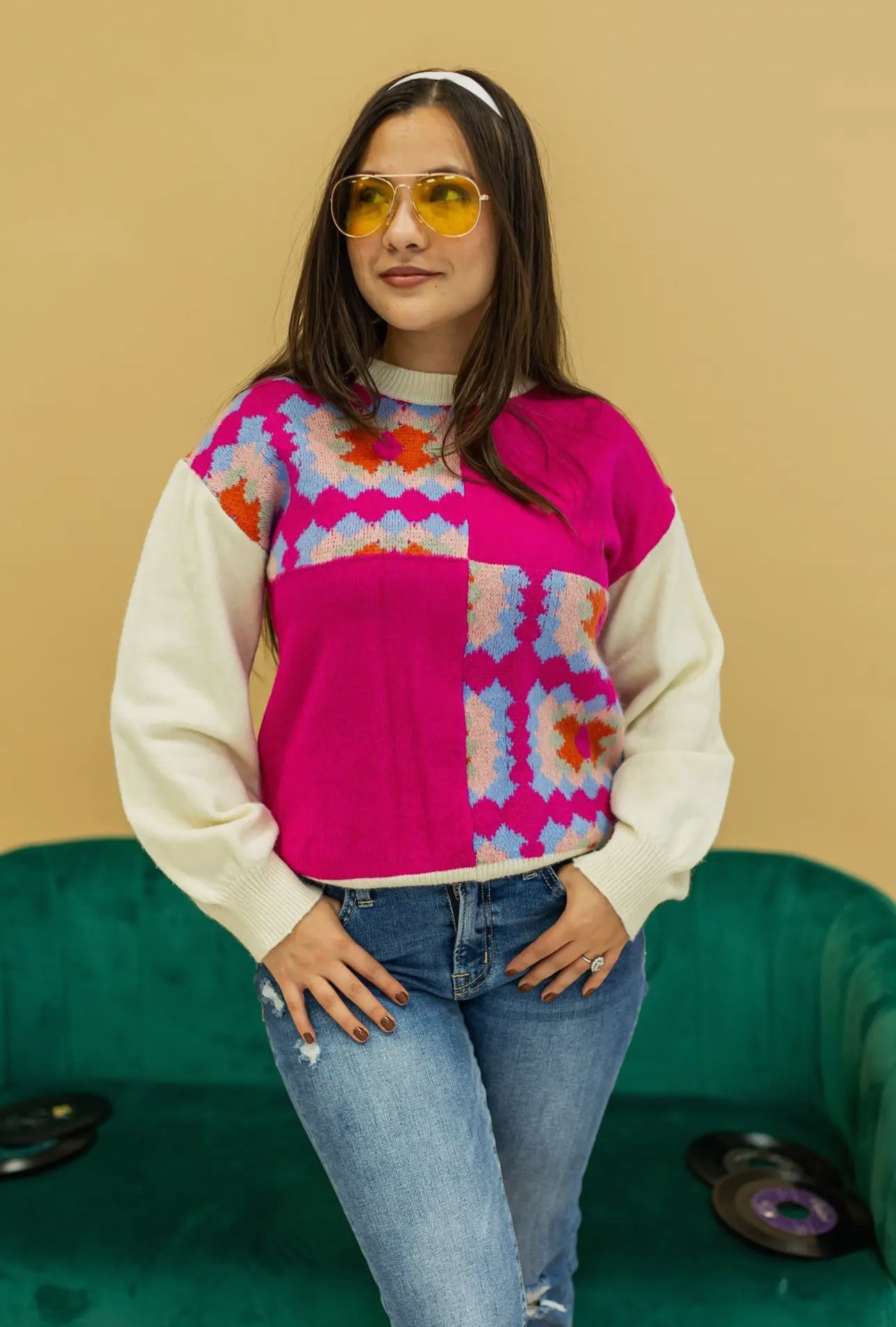 Women’s Groovy Pattern Sweater