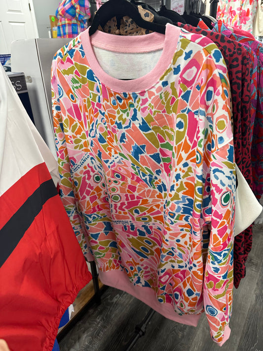 Women’s colorful pullover SIZE M ONLY