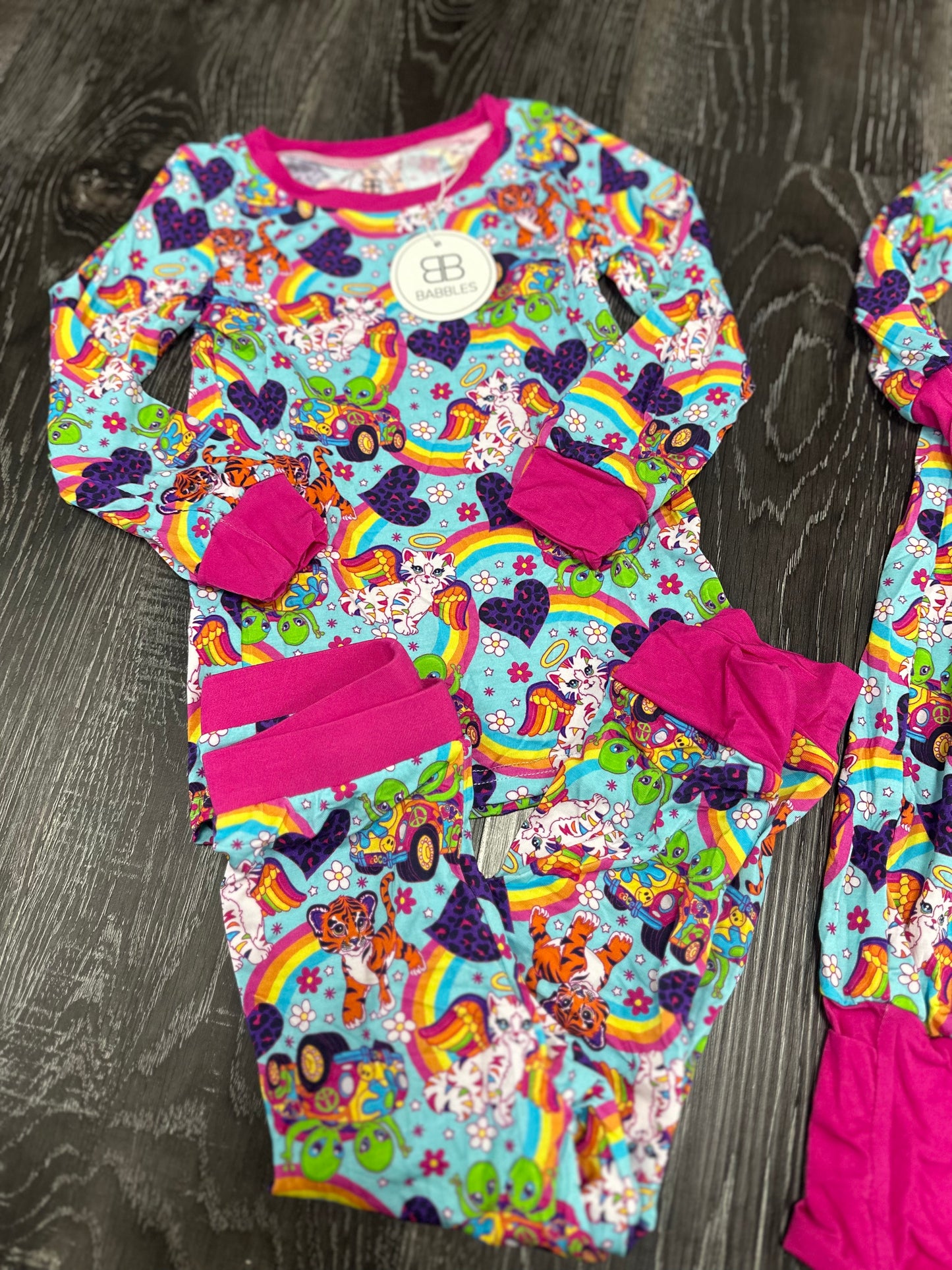 90’s baby long sleeve pant set BAMBOO